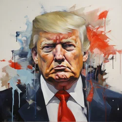 Donald Trump Pop Art Canvas Print, framed Wood, Modern Canvas Wall art