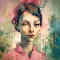 portrait de maurice, jeune femme punk rose, Décorations murales pour toutes les pièces
