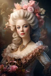 Photo de la belle reine Marie Antoinette, décoration murale | impression sur demande