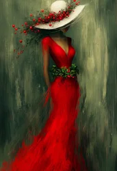 La dame en rouge