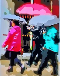 Pluie colorée