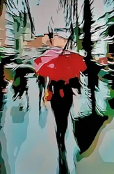 Parapluie de ville rouge