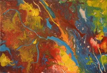 Abstrait : coulées d