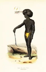 Homme papou du port de Dory, Papouasie occidentale