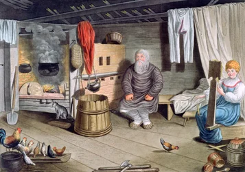 Maison paysanne, Russie, 1821