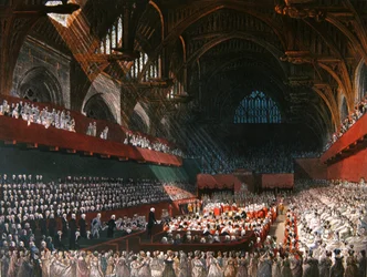 Procès de Lord Melville à Westminster Hall en avril 1806