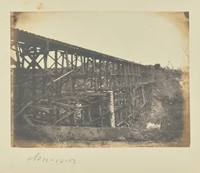 Pont ferroviaire militaire enjambant le ruisseau Potomac, sur la voie ferrée de Fredericksburg