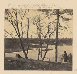 Vue sur la rivière Appomattox, Virginie. Butler
