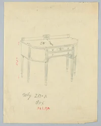 Conception pour buffet avec motifs de vase néo-classiques