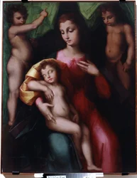 La vierge adorant l