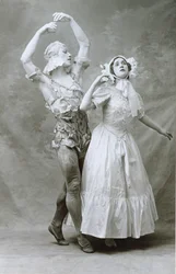 Nijinski et Karsavina dansant dans le ballet 