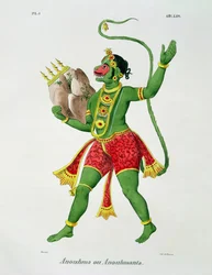 Hanuman, gravé par de Racinet