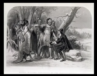 Roger Williams abrité par les Narragansetts, 1636, de 