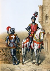 Capitaine des archers à Paris et un cavalier, 15ème siècle, 1887