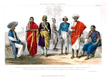 Race caucasienne, Hindous, 1800-1900