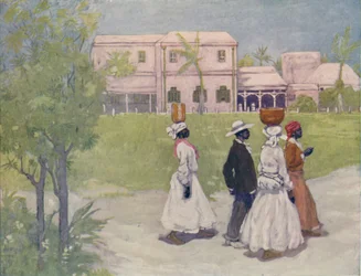 Personnes noires allant au travail, Barbade, 1916