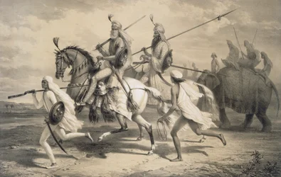 Chefs sikhs partant à la chasse