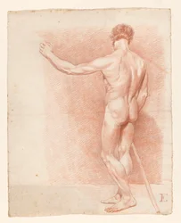 Homme nu debout, vu de dos