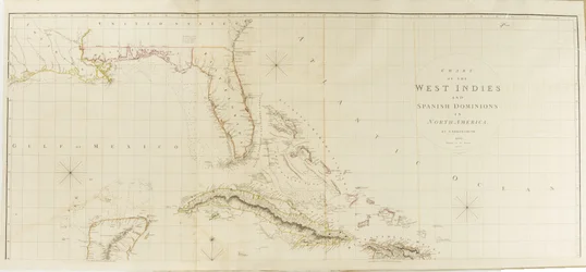 Carte des Antilles et des dominions espagnols en Amérique du Nord