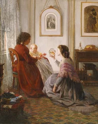 La famille Shattuck, avec grand-mère, mère et bébé, 1865