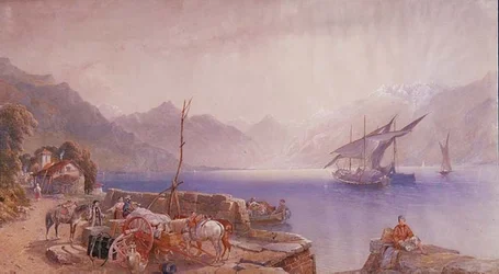 Sur une Rive du Lac Italien