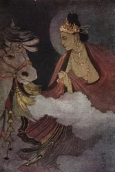 Départ du Prince Siddhartha, illustration de 