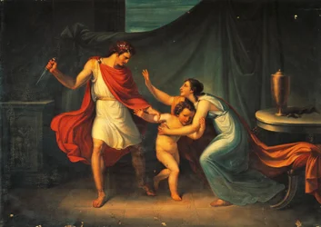 Pyrrhus menace la vie du petit Astyanax