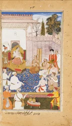Bhishma conseille Yudhishthira sur la nature des quatre varnas, ou castes, 1598