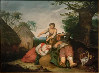 Scène paysanne avec le fils prodigue