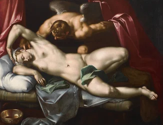 Cupidon visitant Psyché la nuit, vers 1590