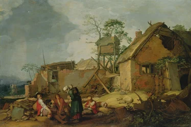Paysage avec ferme