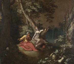 Paysage avec Vertumne et Pomone, vers 1595-1600