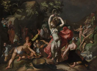 Moïse Frappant le Rocher, 1596