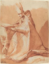 Évêque assis