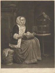 Femme cousant