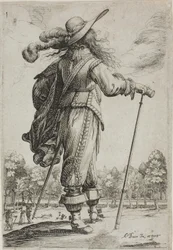 Homme avec une Canne, vu de dos, du Jardin de la Noblesse Française