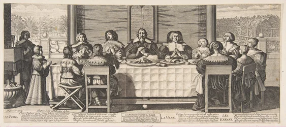 La bénédiction à table, vers 1635