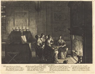 Les vierges sages devant le feu