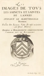 Page de titre pour "Le Calendrier des Saints" de Callot