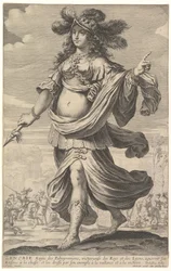 Zénobie, une illustration de La Gallerie des femmes fortes de Pierre Le Moyne, vers 1647
