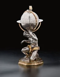 Deux globes terrestres et célestes exceptionnels, soutenus par Hercule et Atlas, Augsbourg, 1697-99