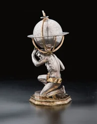 Deux globes terrestres et célestes exceptionnels, soutenus par Hercule et Atlas, Augsbourg, 1697-99