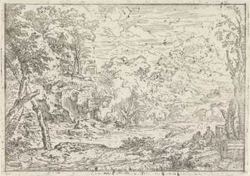 Paysage avec ruines