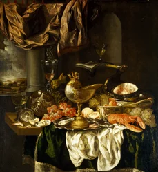 Nature morte avec paysage, 1650s