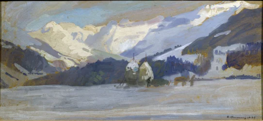 Paysage enneigé près des Diablerets