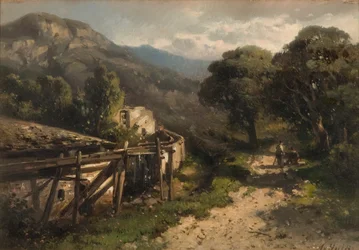 Paysage et moulin