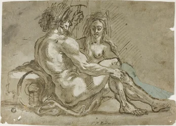 Le dieu de la rivière et la nymphe
