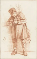 Homme debout avec une pipe et un fagot
