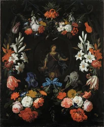Guirlande de fleurs, vers 1675