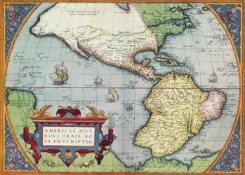 Amérique, ou le Nouveau Monde : Du Theatrum Orbis Terrarum par Abraham Ortelius, 1570